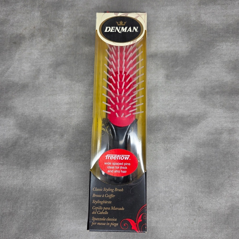 Denman # D31 Styling Hair Brush FreeFlow Wide Spaced Pins Ideal for Thick Hair